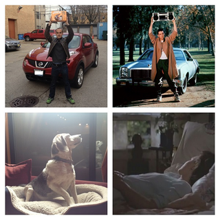 Illustration for article titled Some guy recreated famous romantic moments from film history with a dog